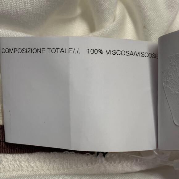 RICK OWENS LILIES Size 4 Twist Edfu White Jersey Asymmetrical Long Skirt - Picture 7 of 7